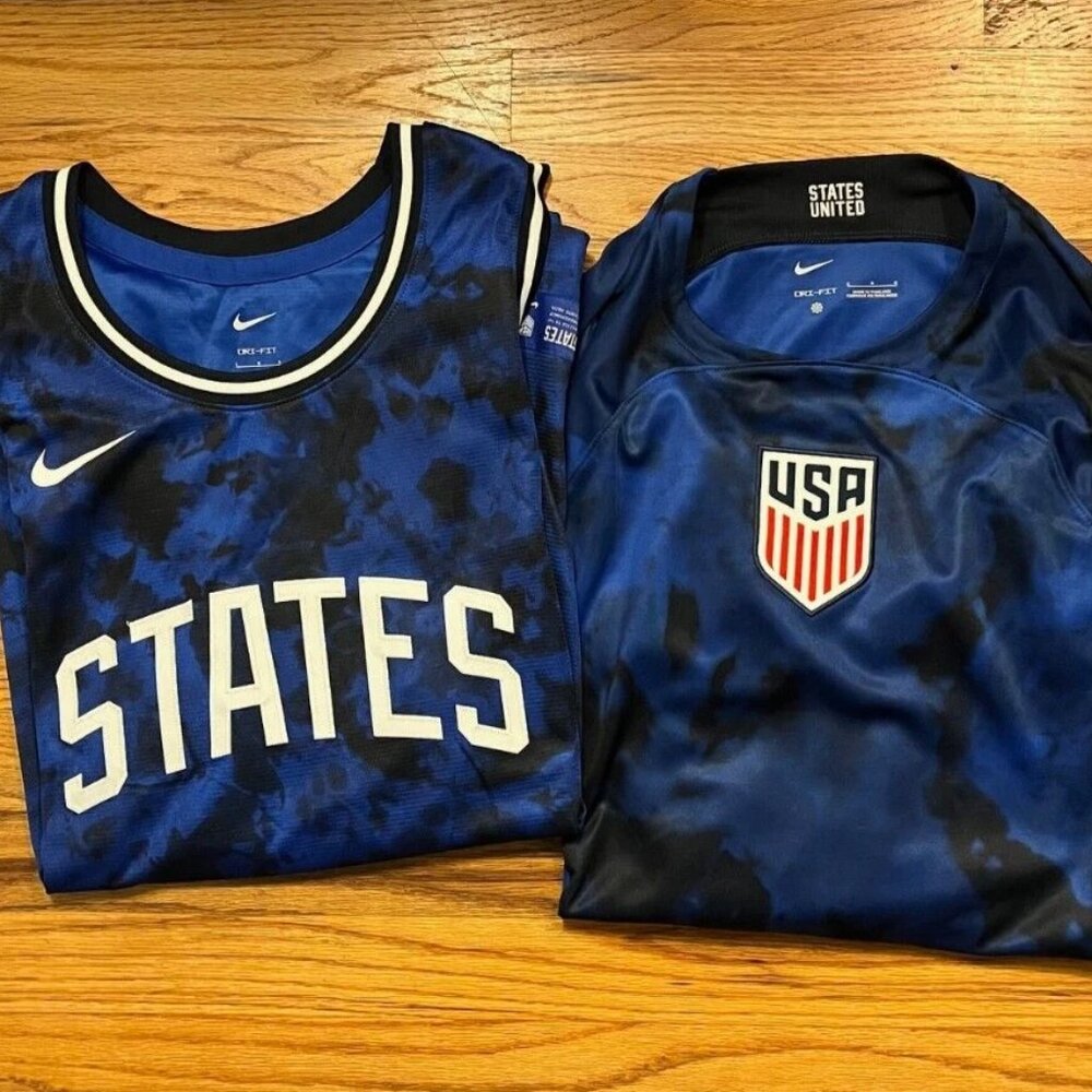 USMNT Jersey Bundle | Lot of 2 | 2022 Away L/S & Basketball Jersey | Size L